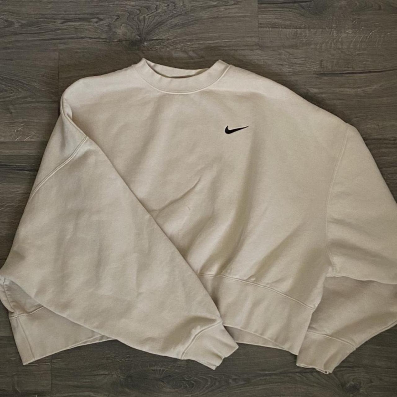 cream nike crew neck