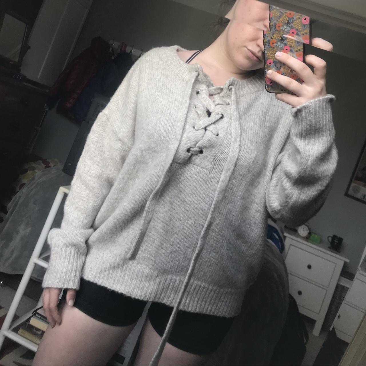 Zara tie sleeve jumper cheap