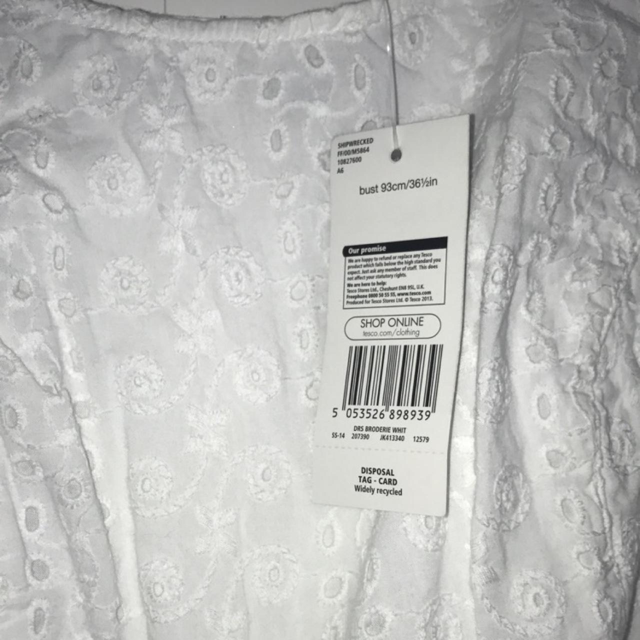 Tesco shop white dress