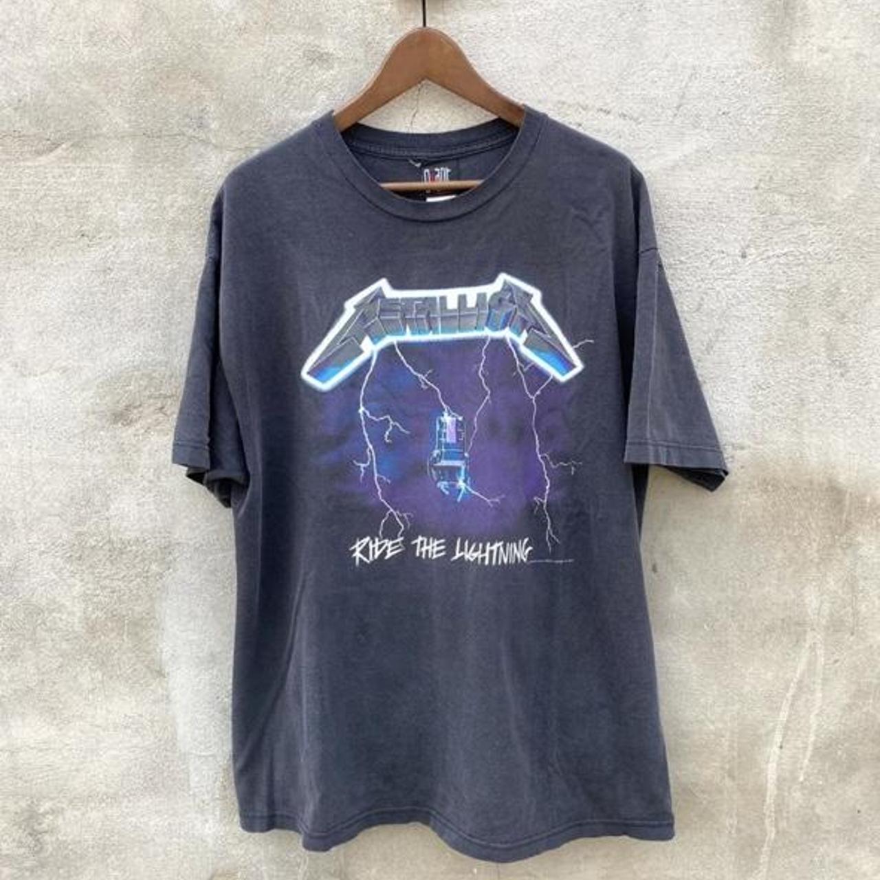 Metallica ride the lightning shirt glow in the hot sale dark