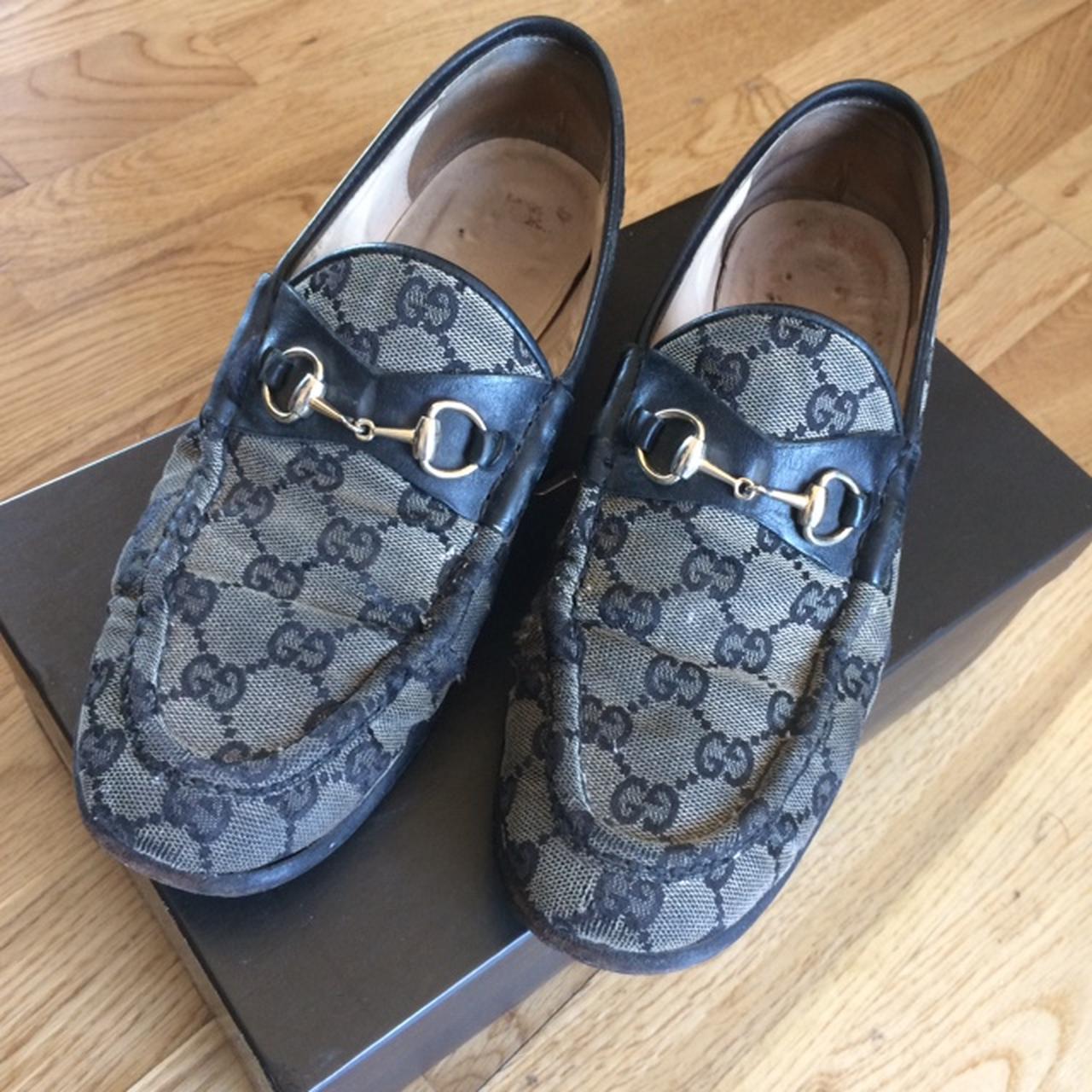 Rare vintage Jordaan Gucci loafers. Size uk 6... - Depop