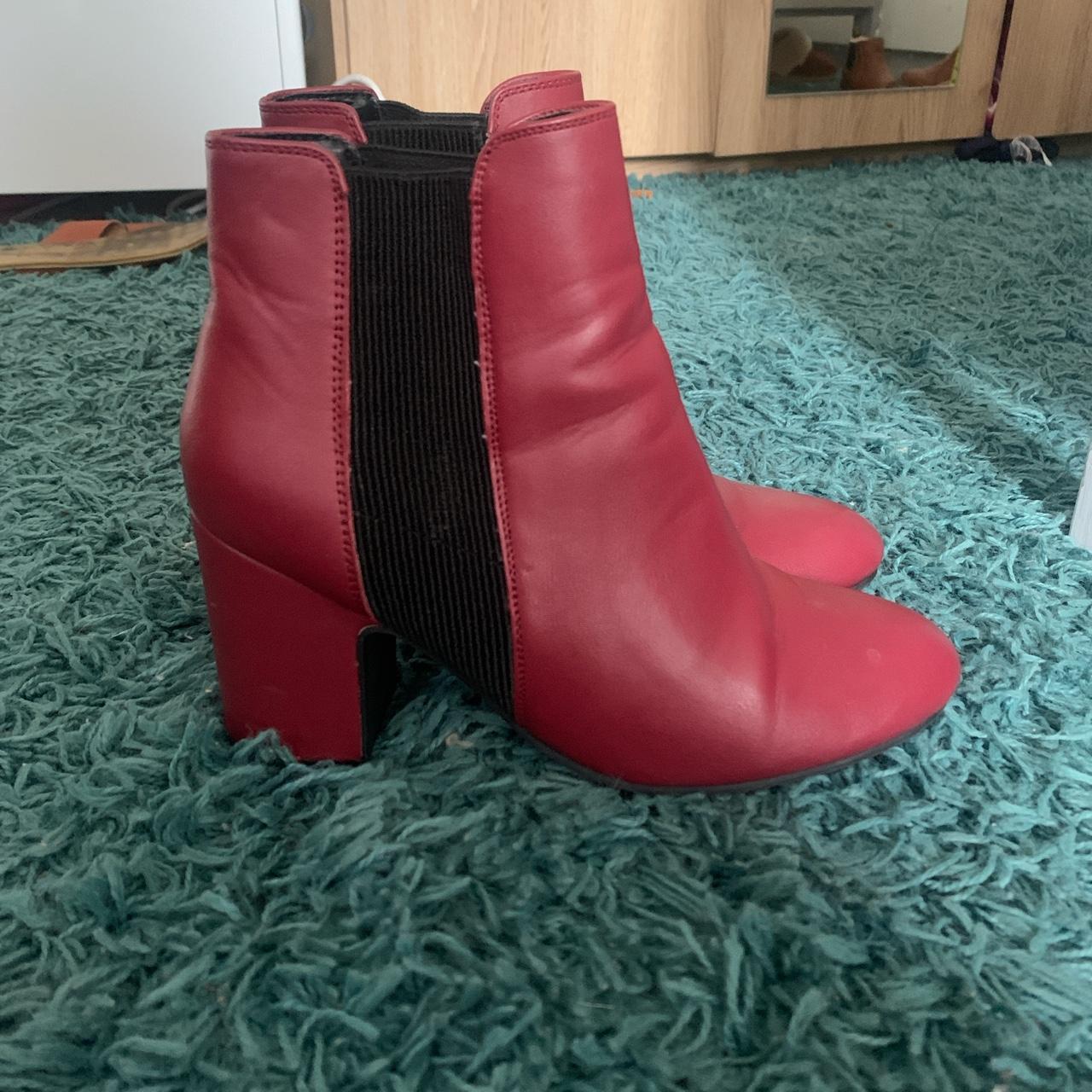 New look red boots best sale