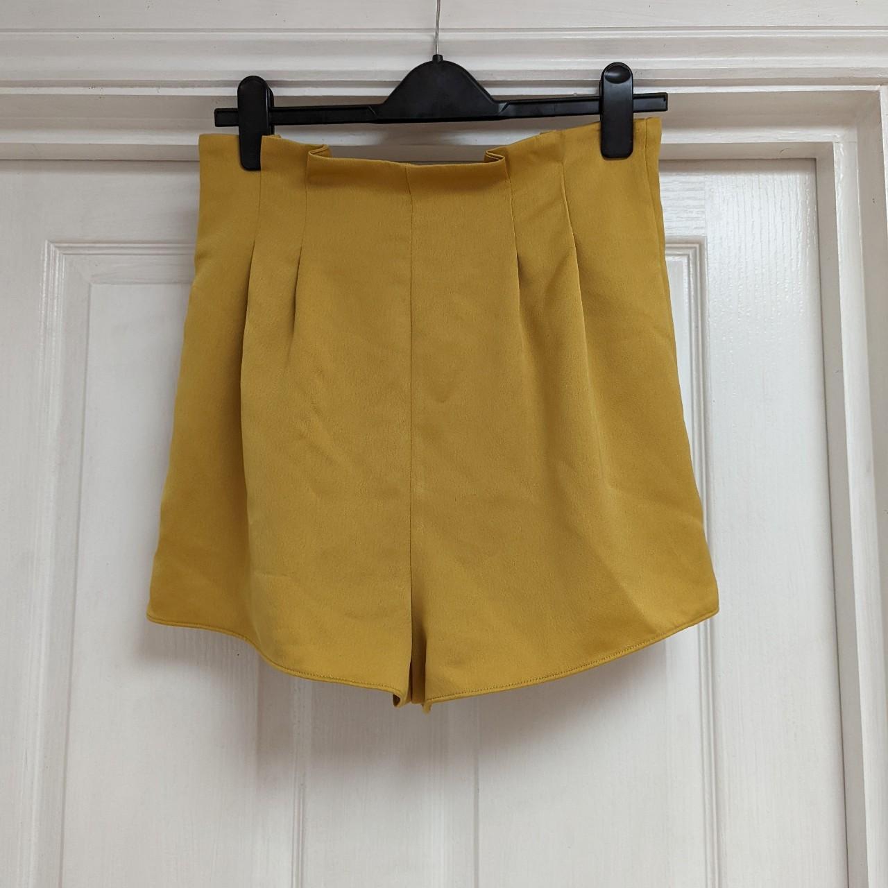 High Waisted Shorts Really flattering mustard/gold... Depop