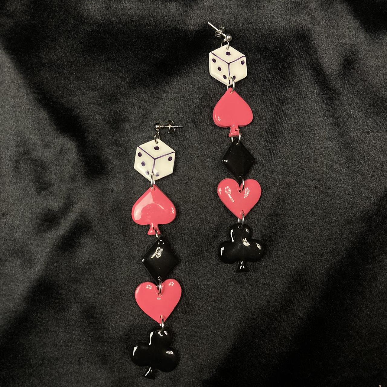 Card hot sale suit earrings