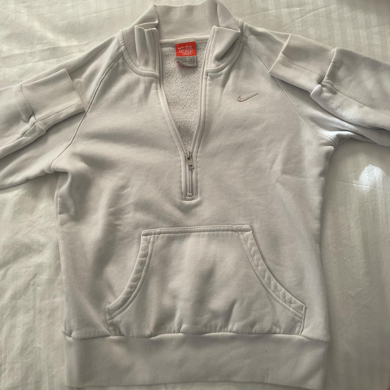womens white nike quarter zip