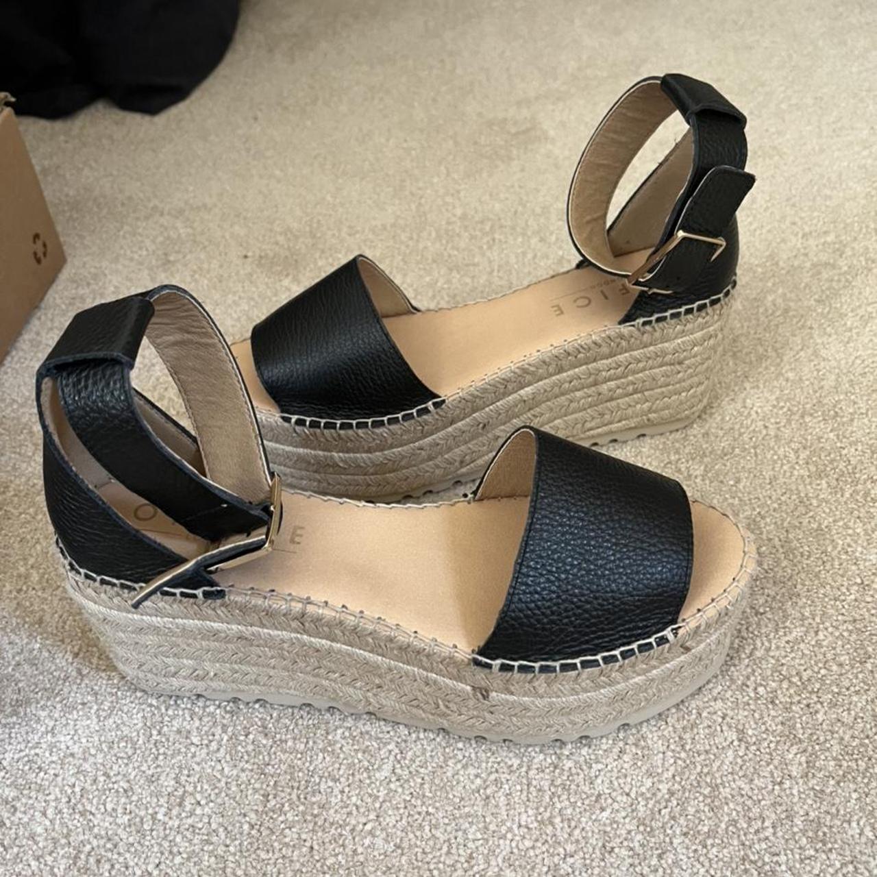 Office platform sandals, brand new as to narrow for... - Depop