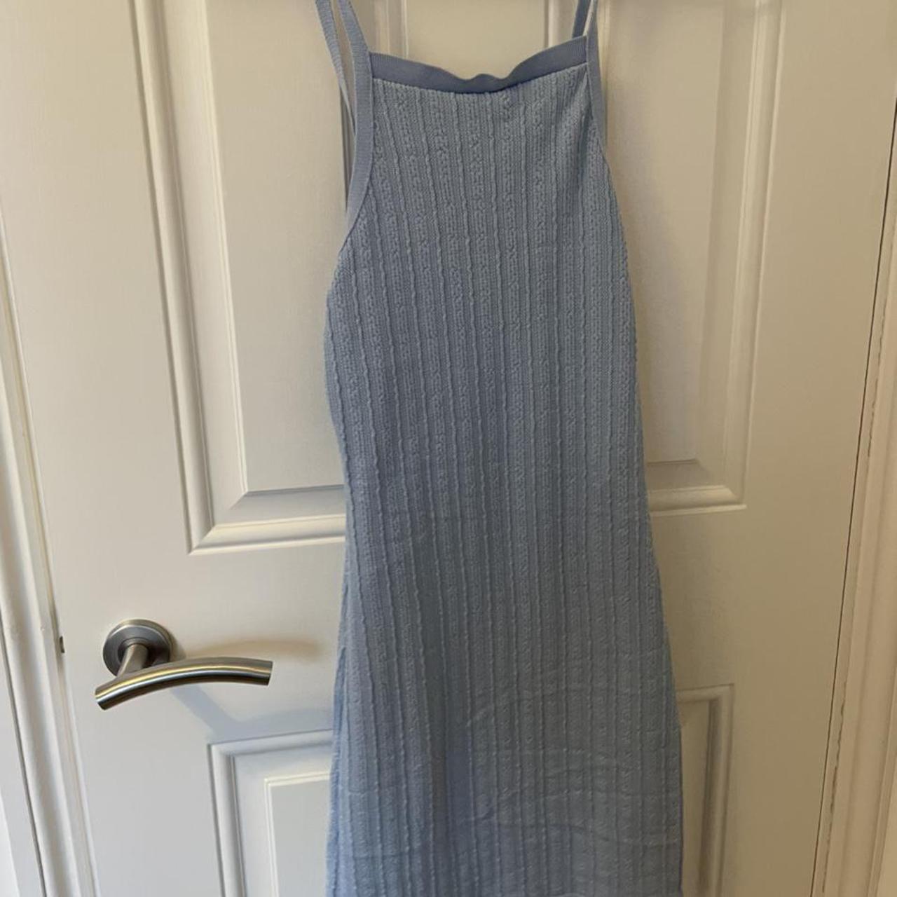 Brand new baby blue Zara dress with tags. Size S,... Depop