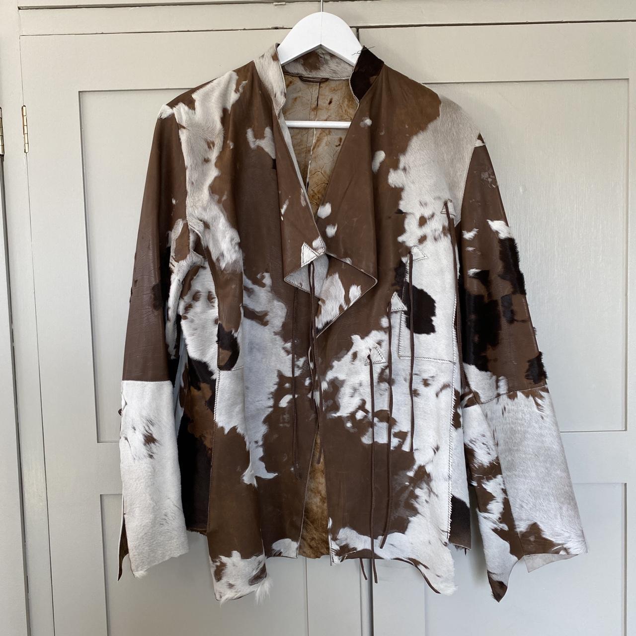 Vintage Genel London cowhide leather patchwork... Depop