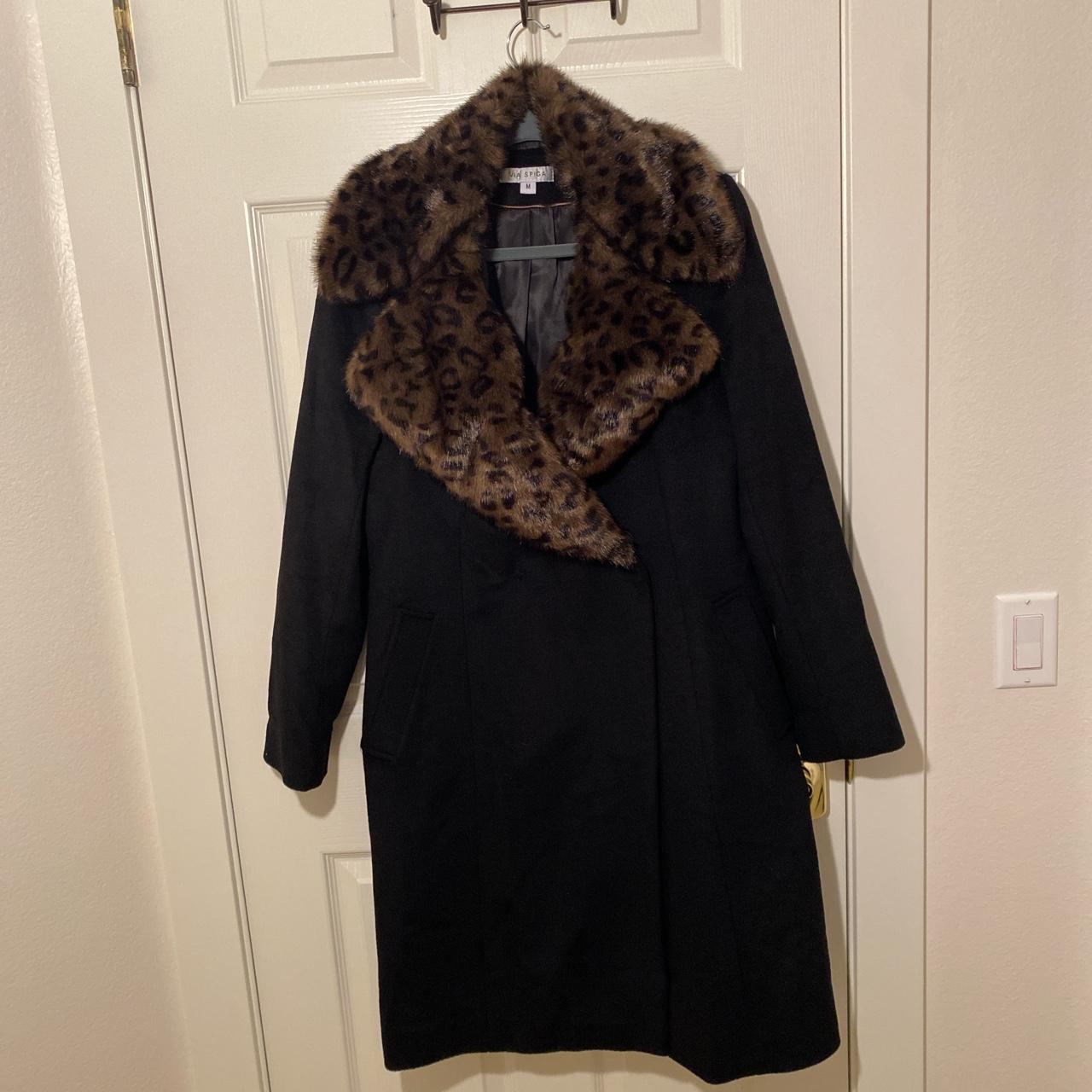 Via spiga faux on sale fur collar coat