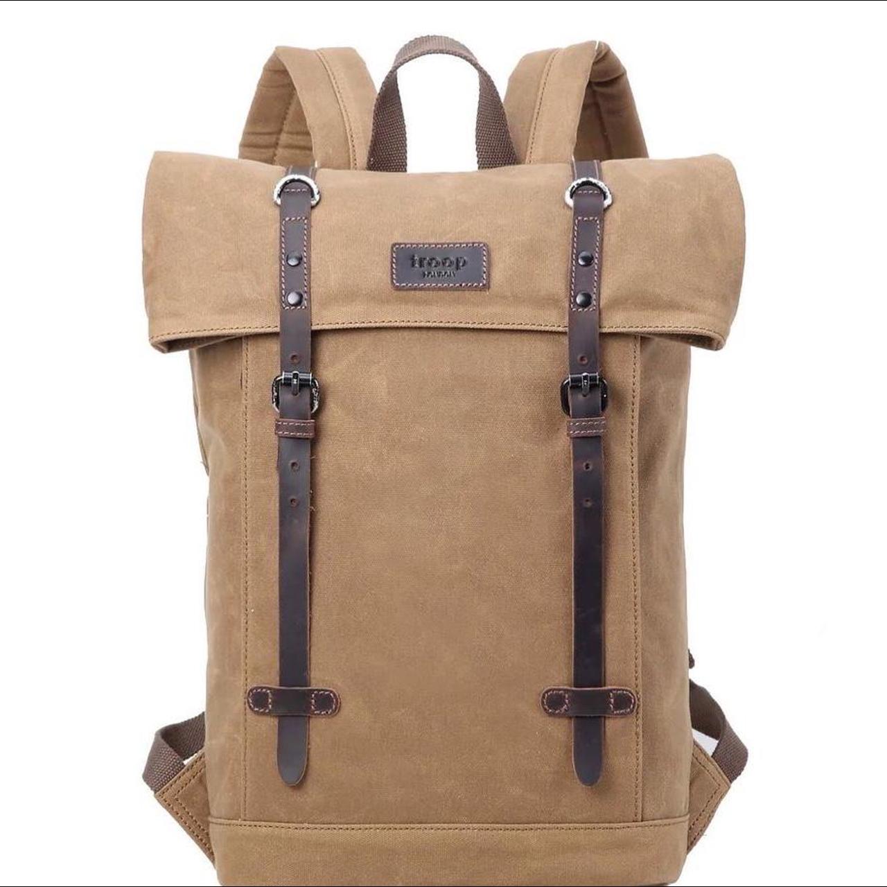 Troop London Heritage Canvas Laptop Backpack has two... - Depop