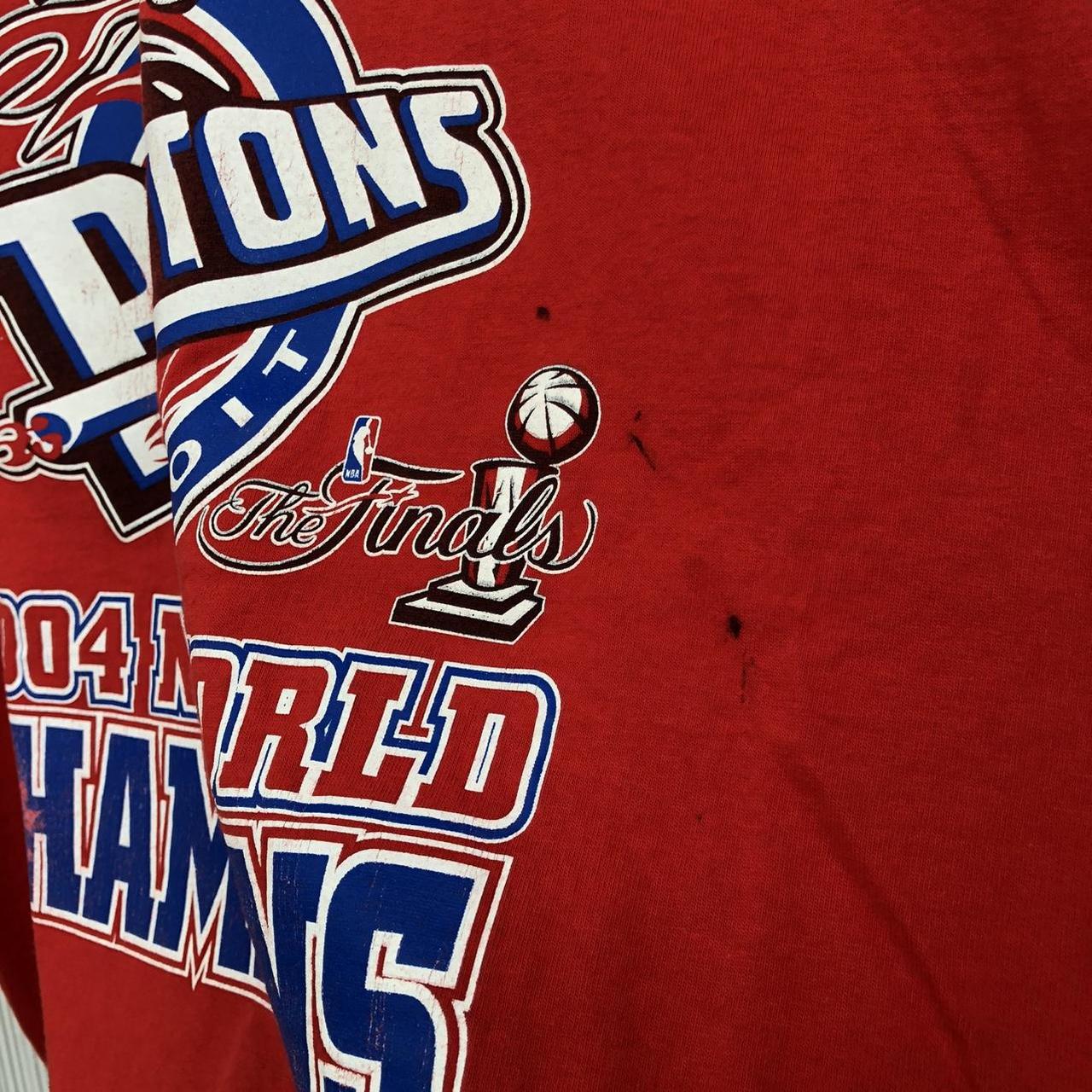 Vintage 2004 Detroit Pistons Championship Tshirt sz... Depop