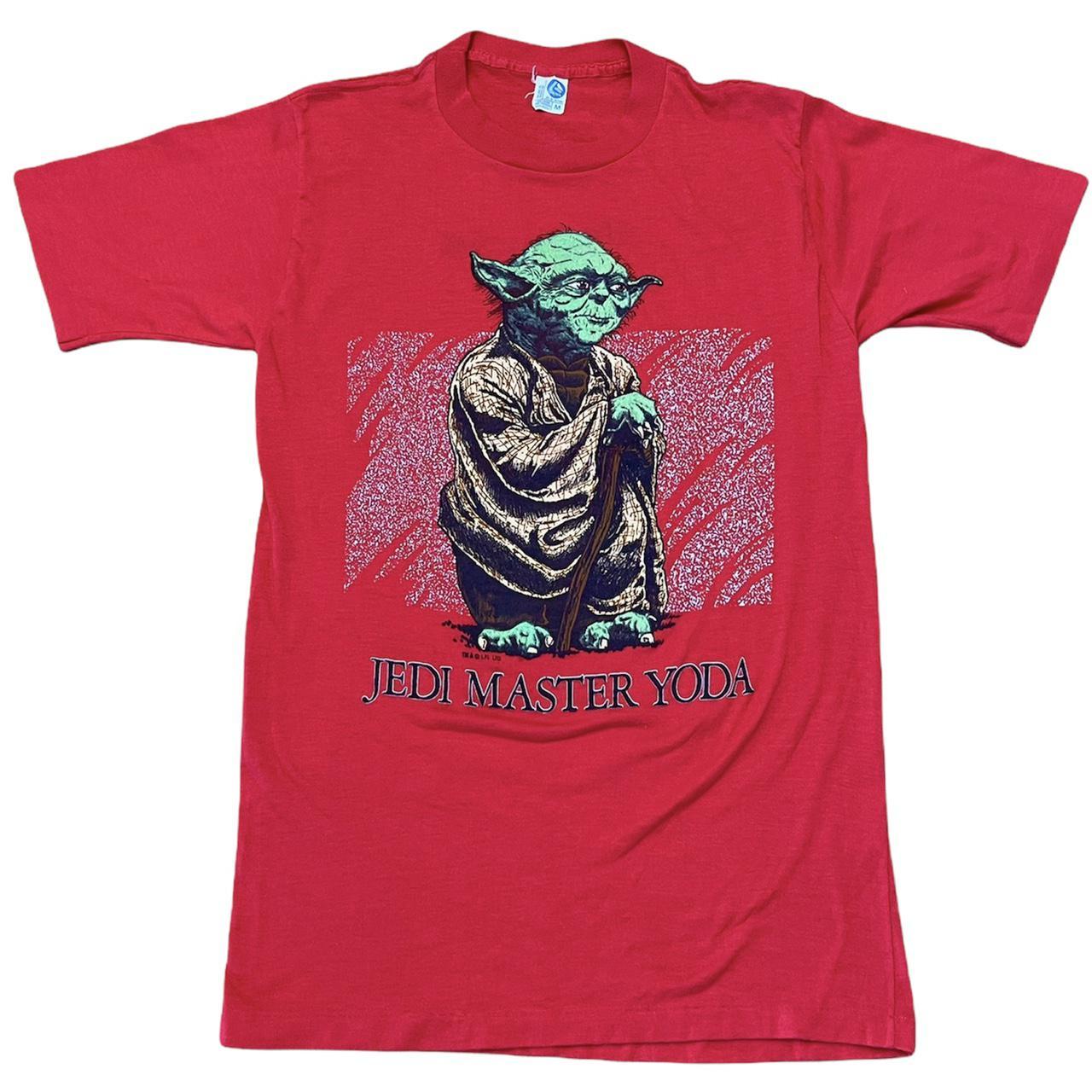 Vintage 80's Jedi Master Yoda Star Wars Movie T... - Depop