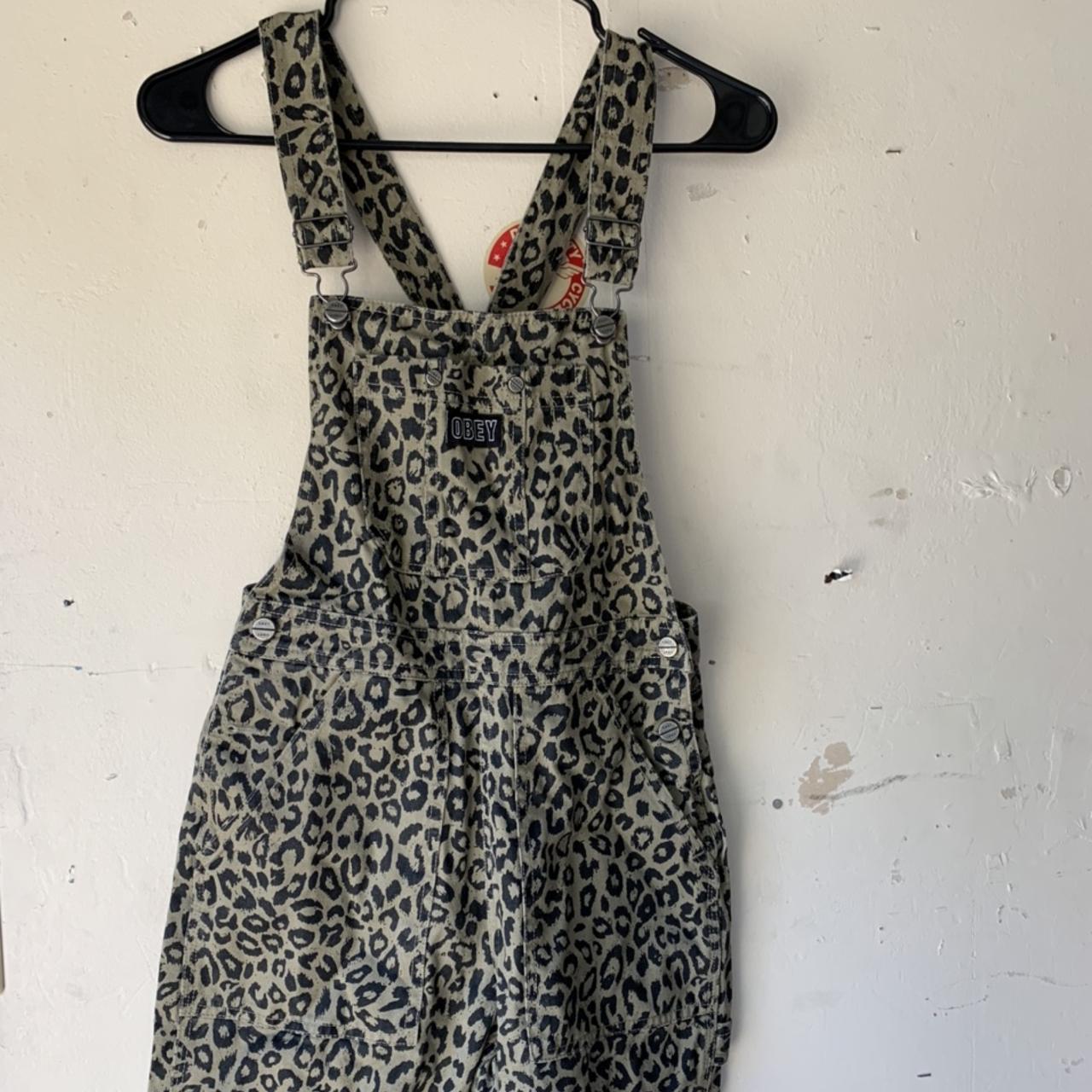 OBEY LEOPARD OVERALLS SIZE W24 WORN ONCE FOR A