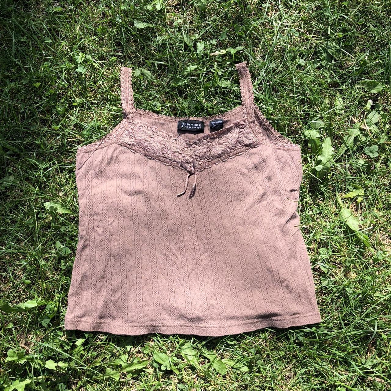 new-york-company-women-s-brown-vest-depop