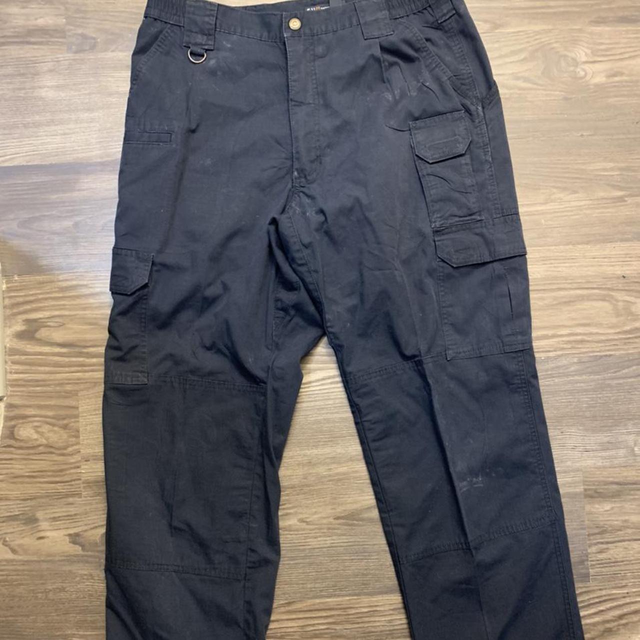 Vintage Navy Double Knee Cargo Pants Ships USPS 2-3... - Depop