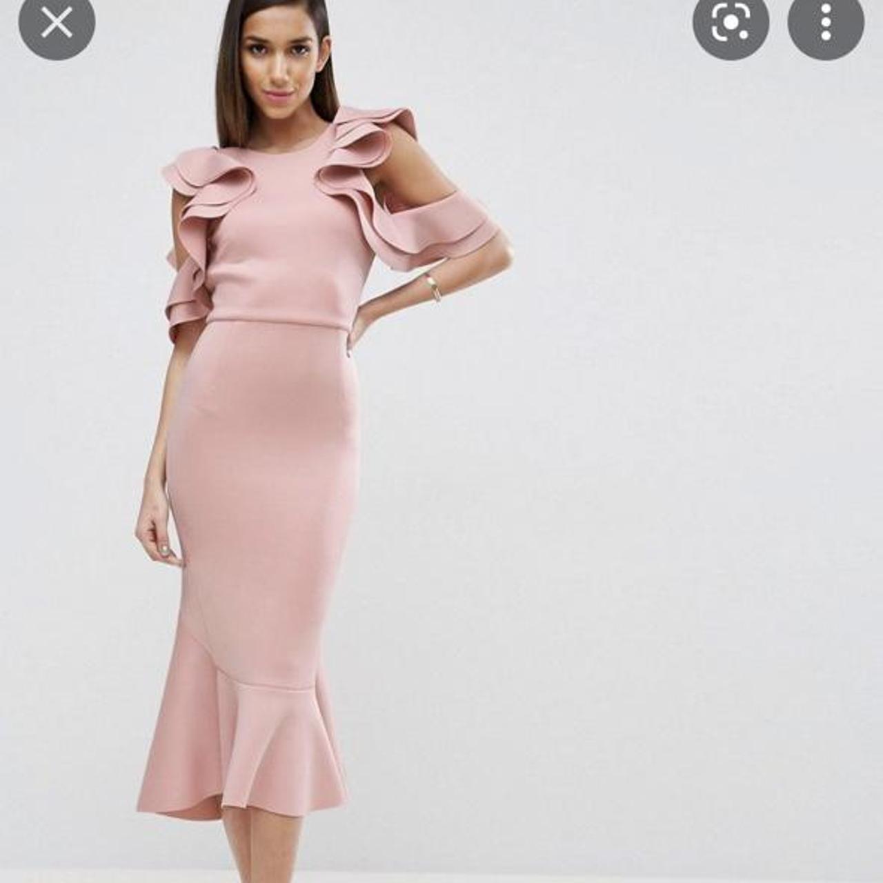 asos pink scuba dress