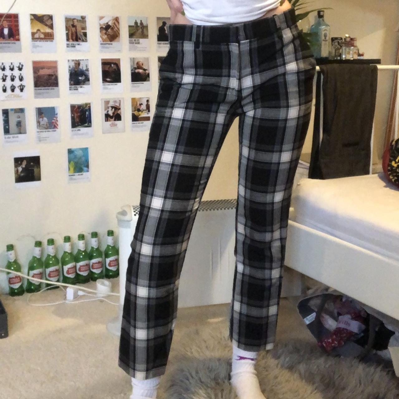 gap plaid trousers