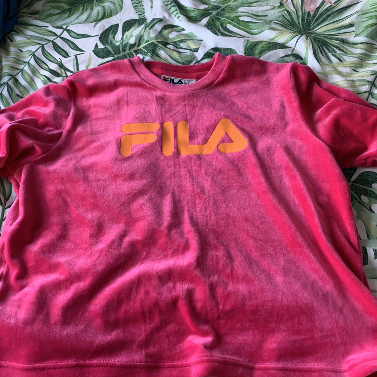 Fila Women's Pink Tshirt Depop