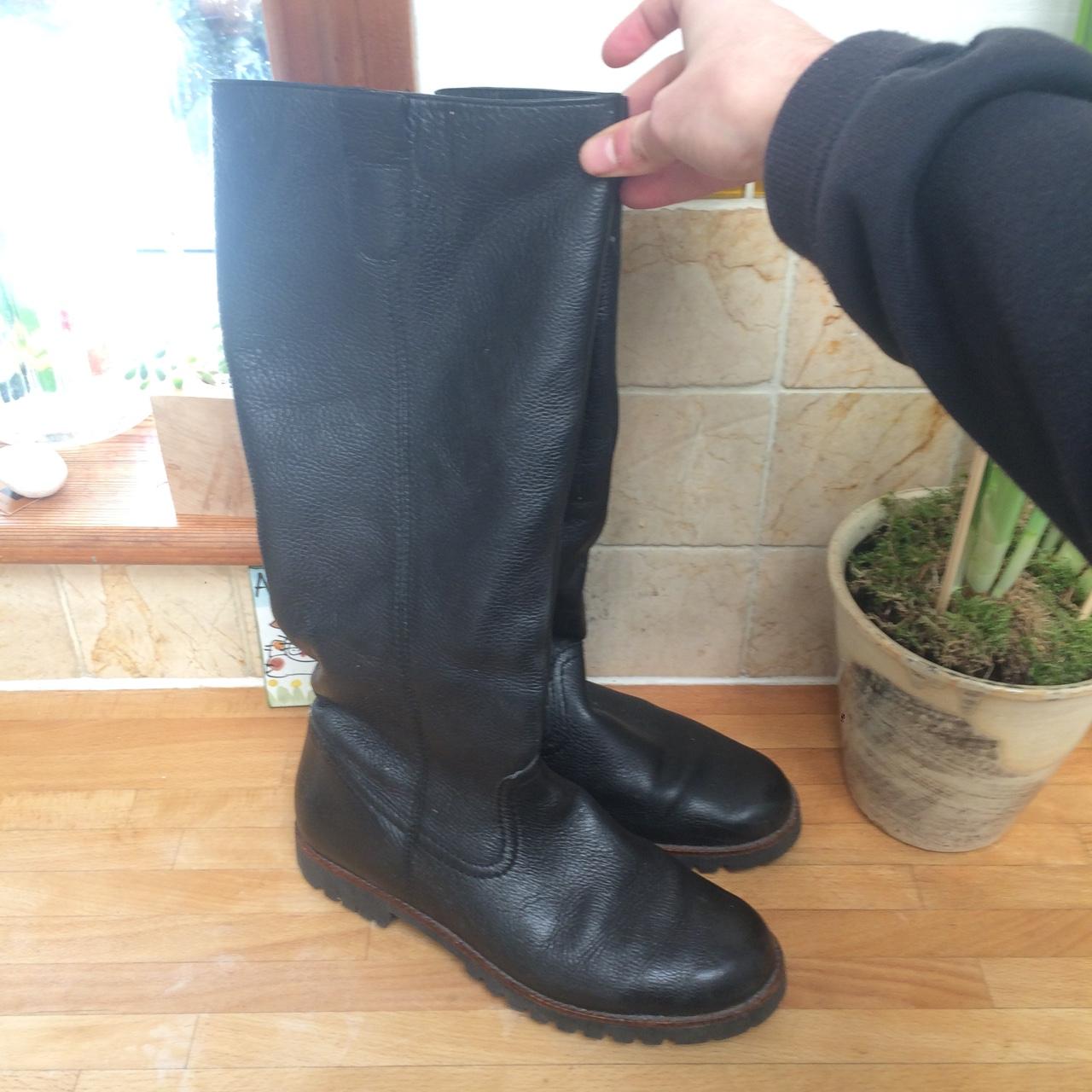 Women’s Capri knee length leather rider boots, old... - Depop