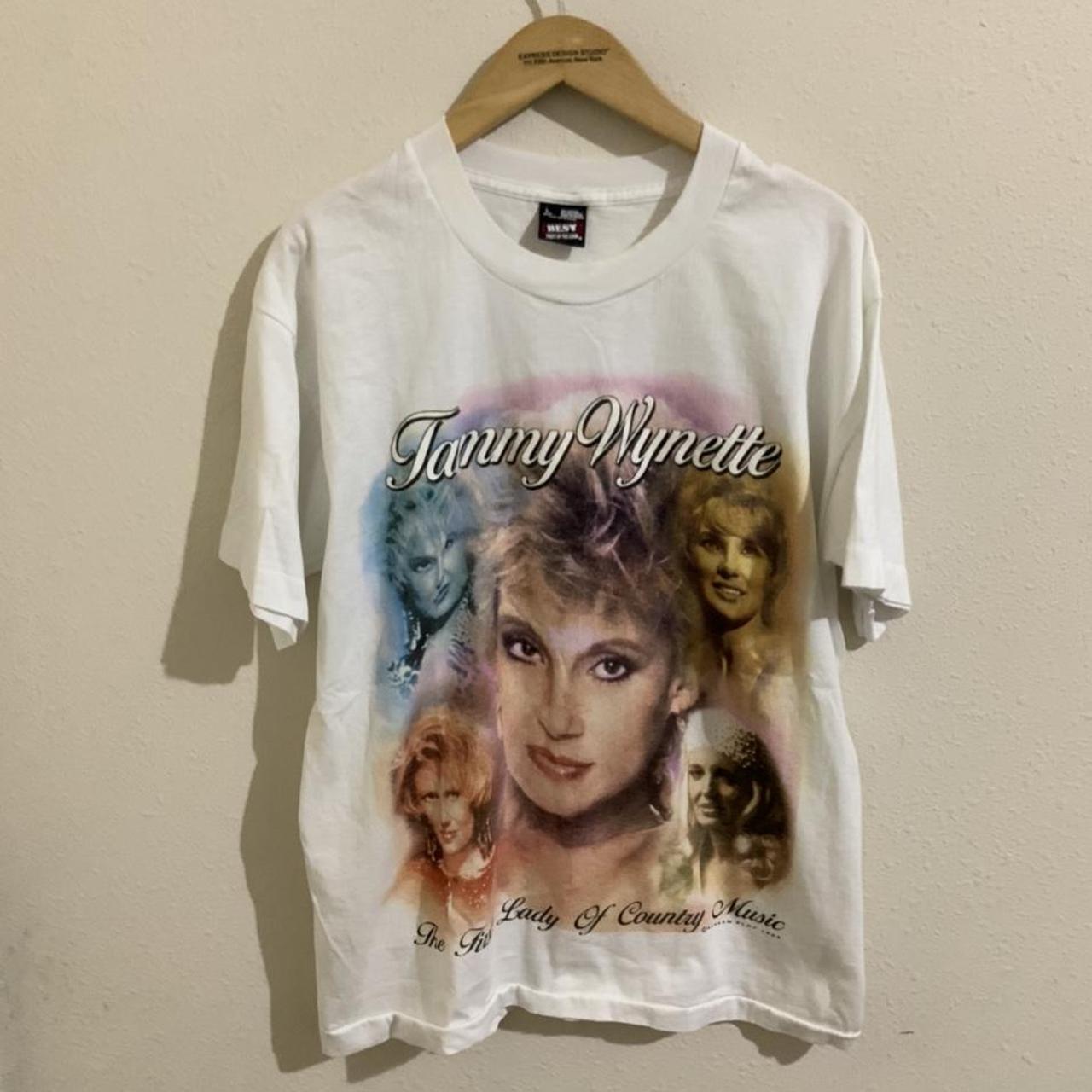 Vintage Tammy Wynette Big Print Country Music... - Depop