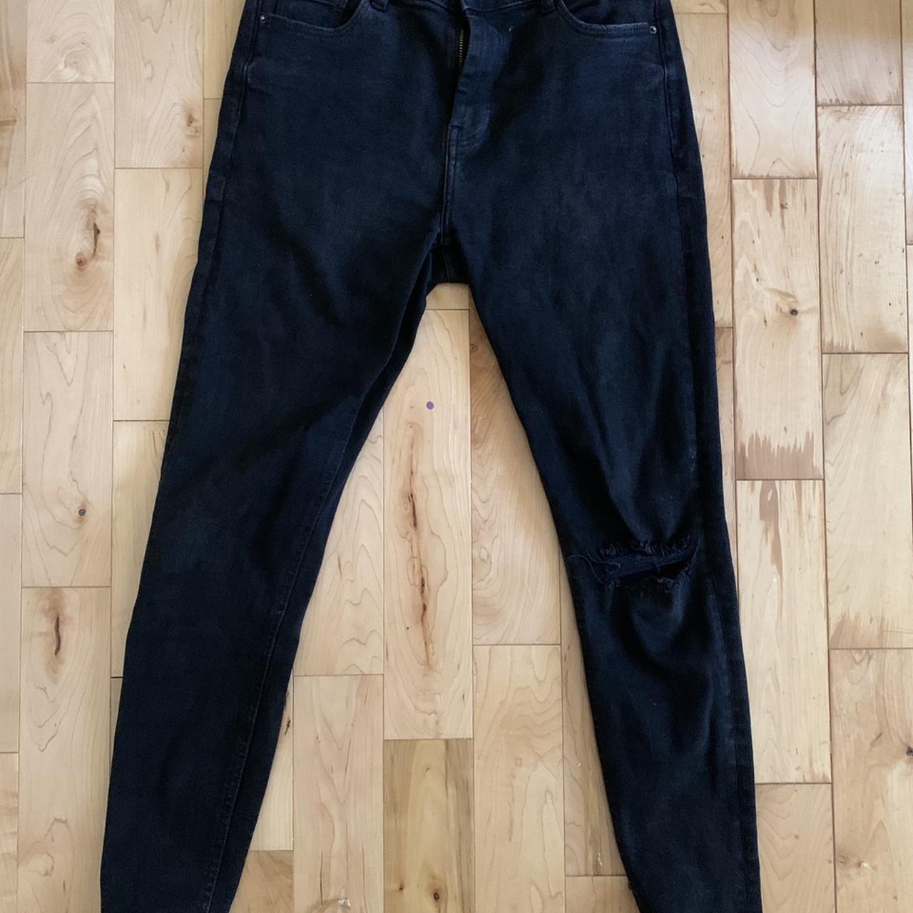 Primark mid rise ripped knee black jeans! Size 8 but... Depop