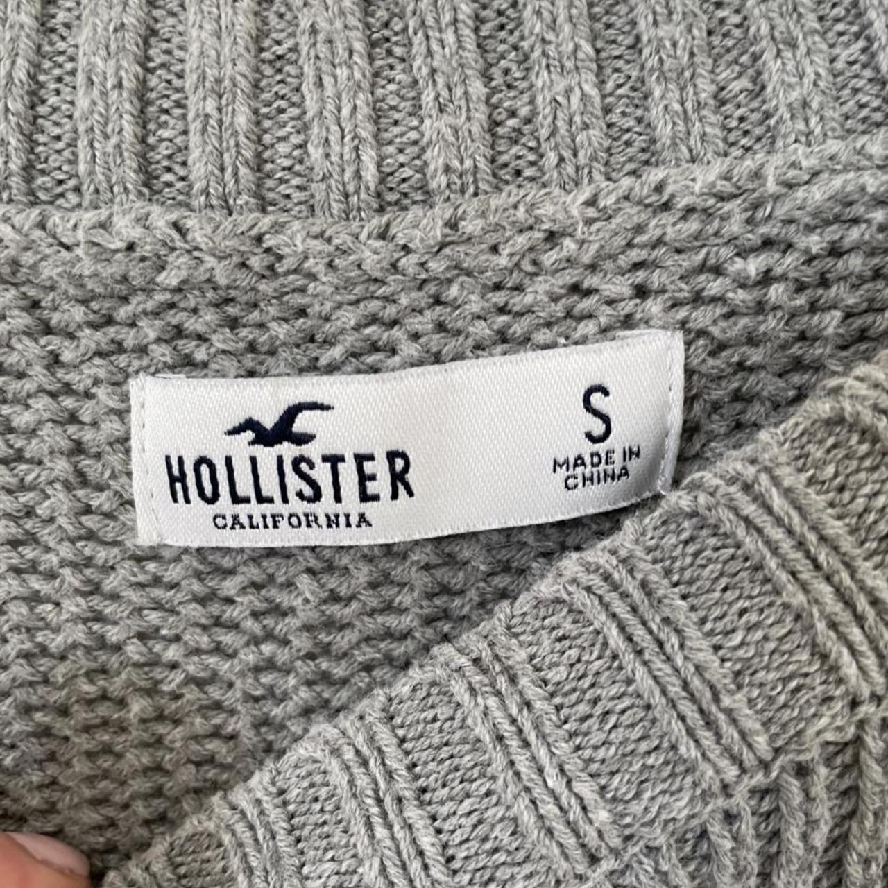 Hollister oversized off shoulder grey jumper. Size... - Depop