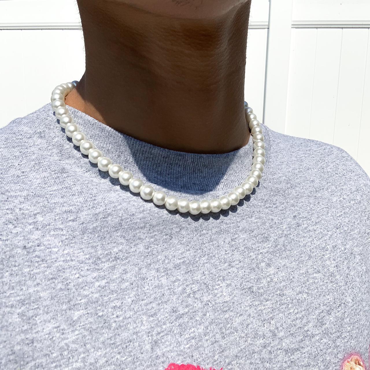 Faux Pearl-y White Necklace ☁️ ️16 Inches Long ️2... - Depop
