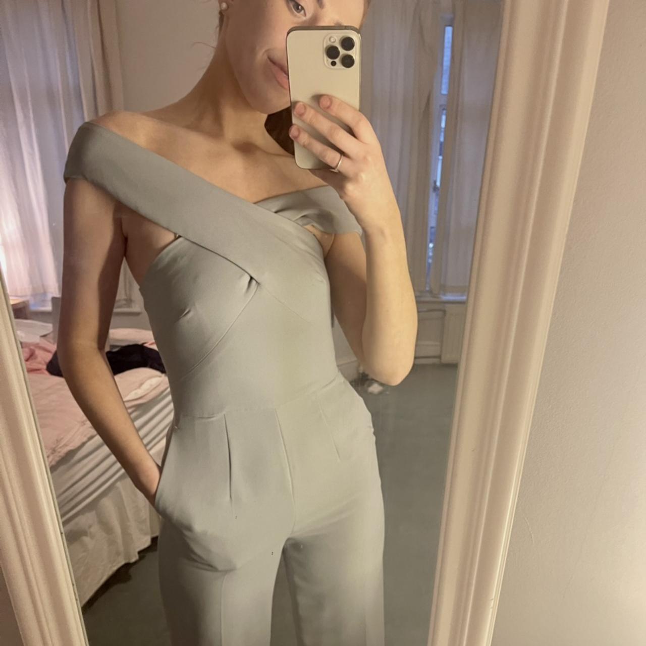 REISS cross over bandeau jumpsuit Size Depop