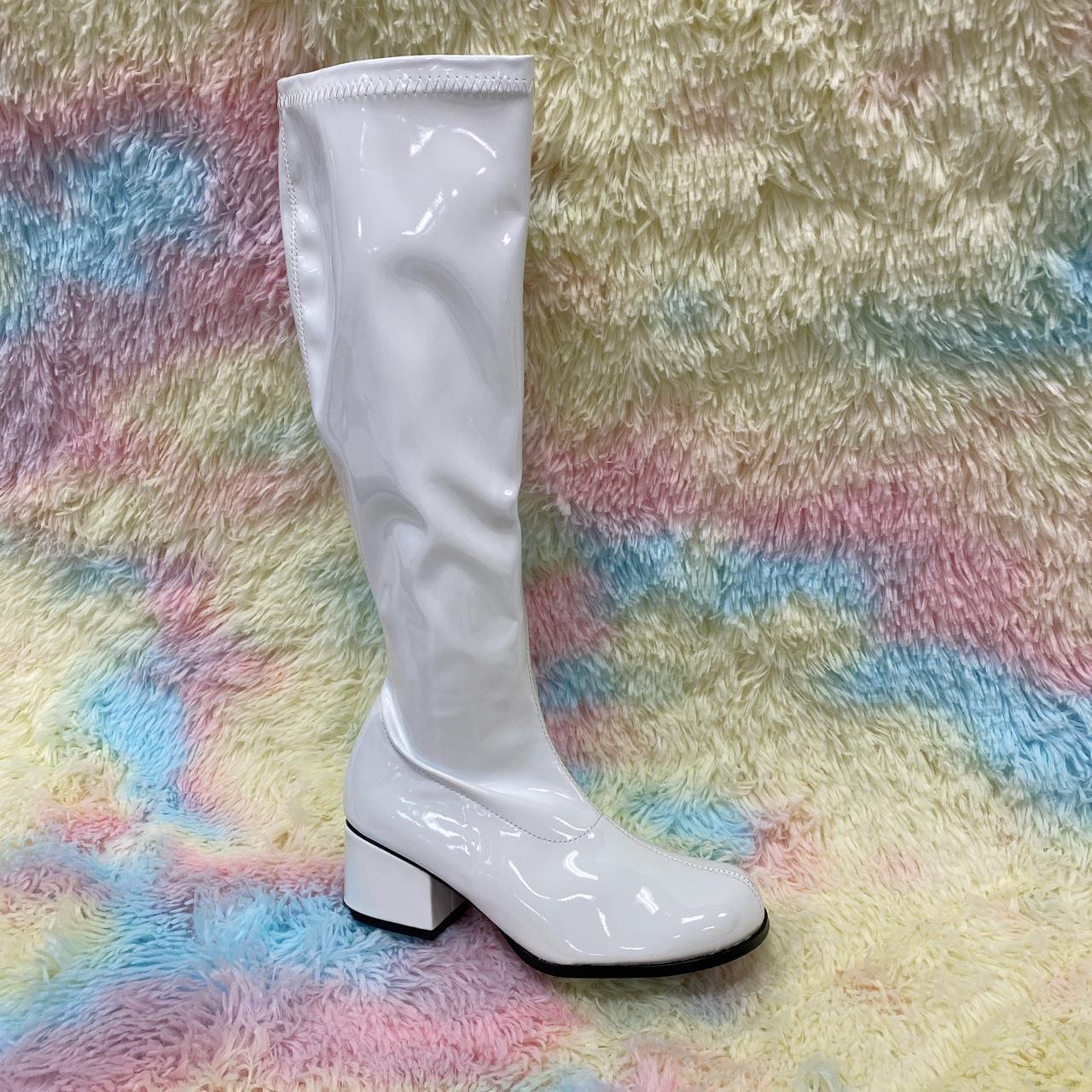 Girls white gogo store boots