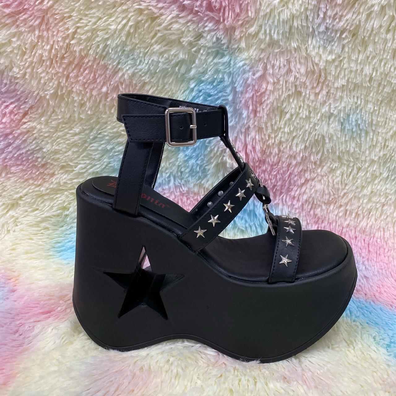 Demonia Dynamite-12 in Black Vegan Leather 5