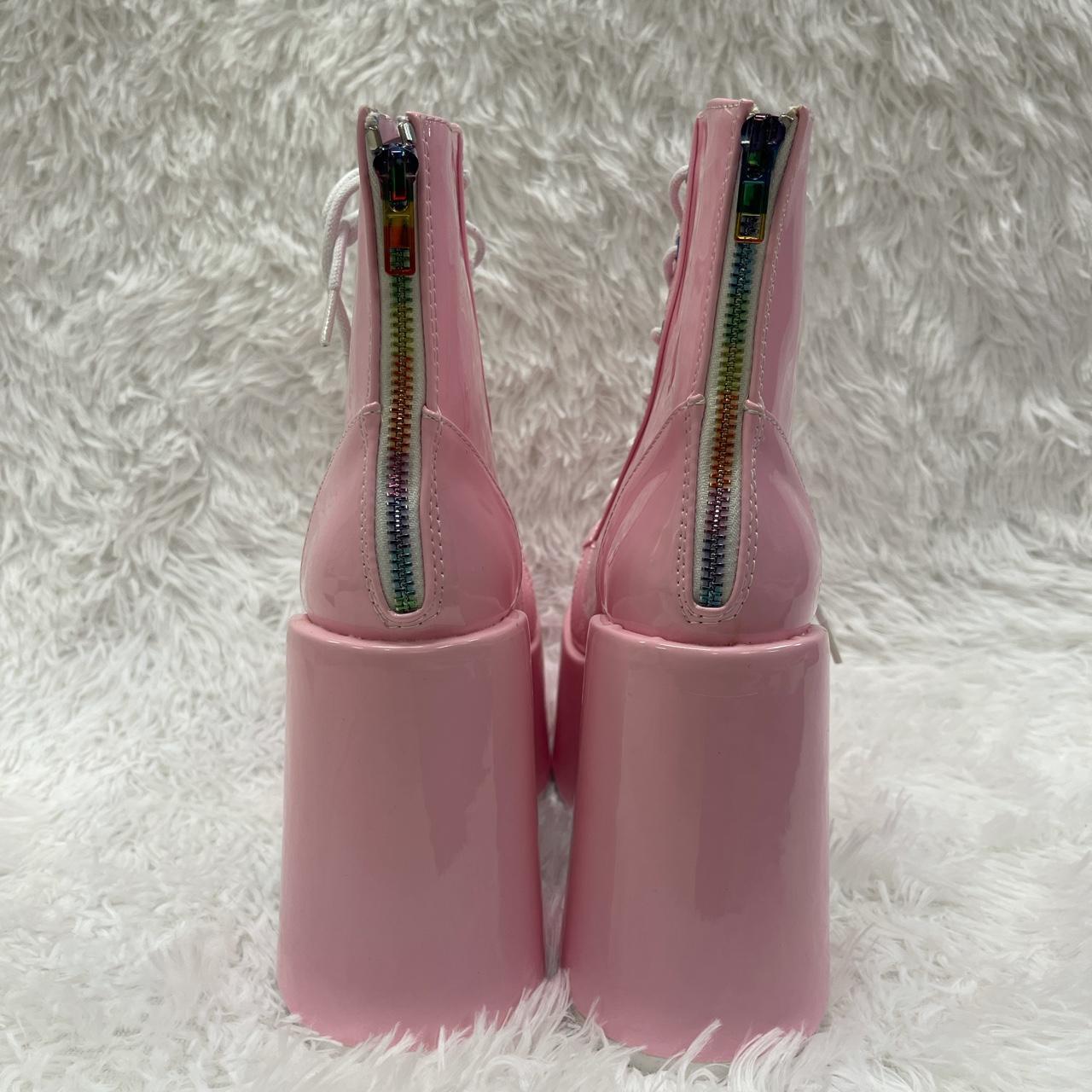 Demonia Camel-203 Baby pink hologram patent with Depop