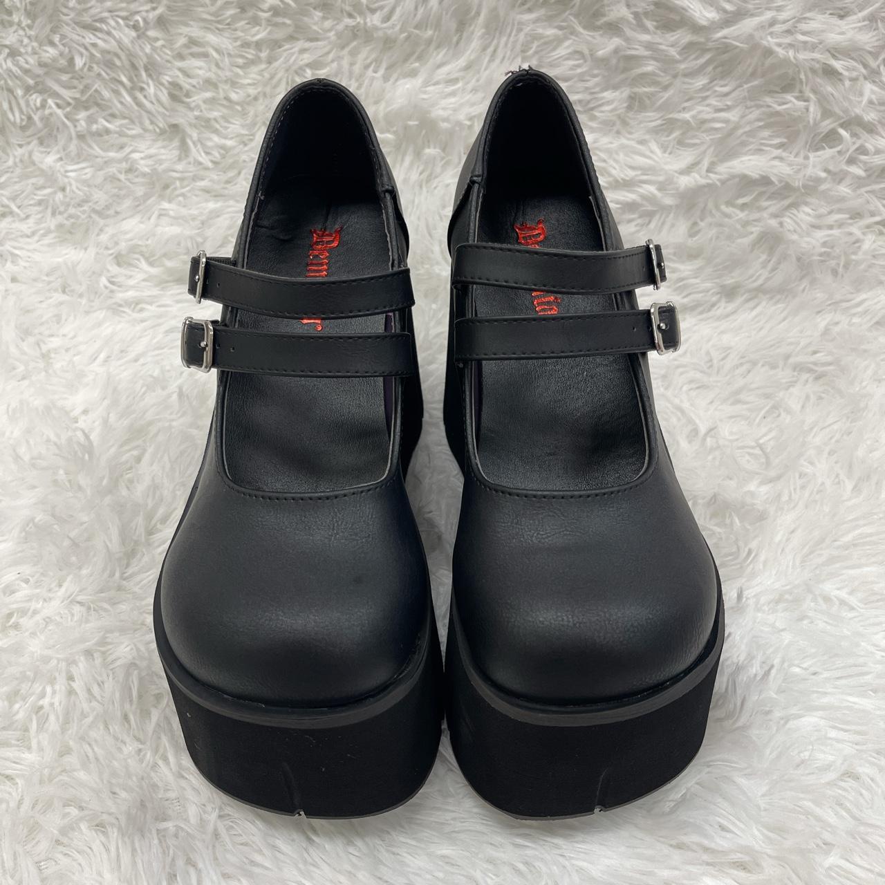 Demonia - Kera Black Vegan leather Mary Jane Shoe