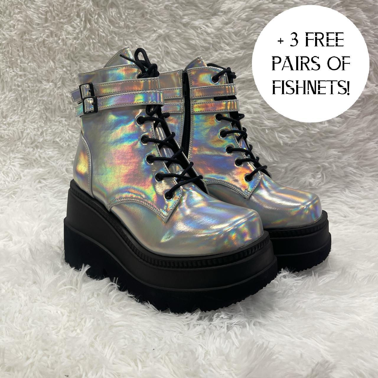 Demonia Shaker-52 Silver Hologram with a