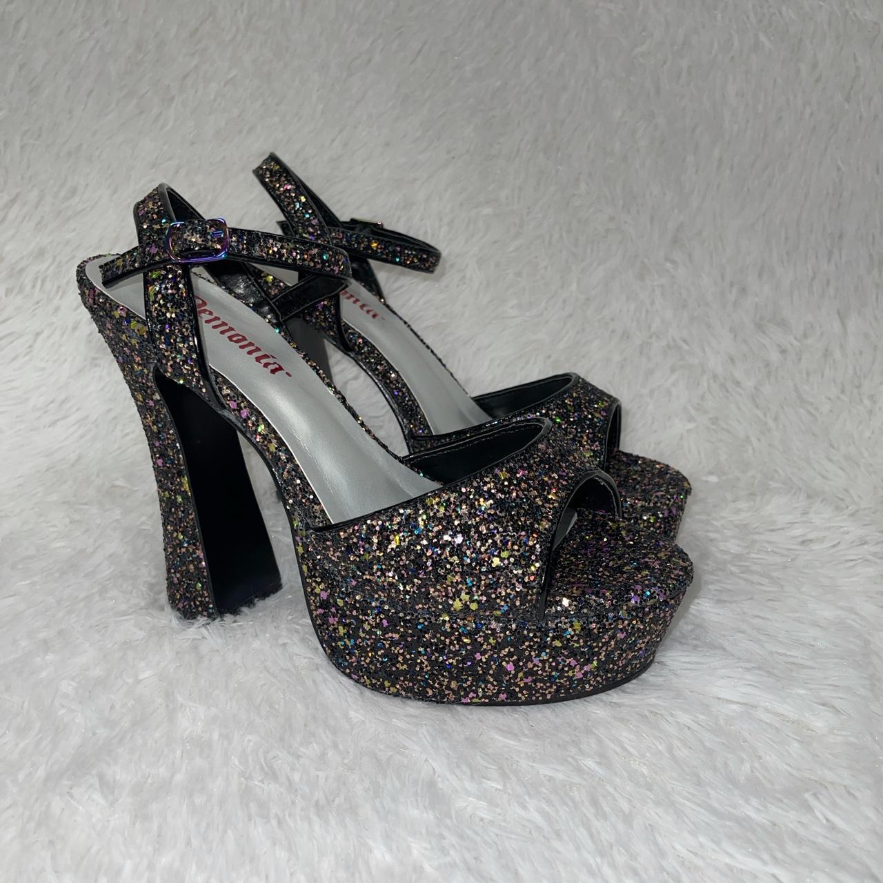 Demonia Dolly-09 Black Multi Glitter 5