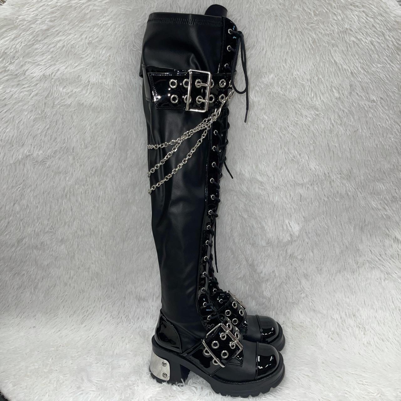 Double buckle best sale boots silver