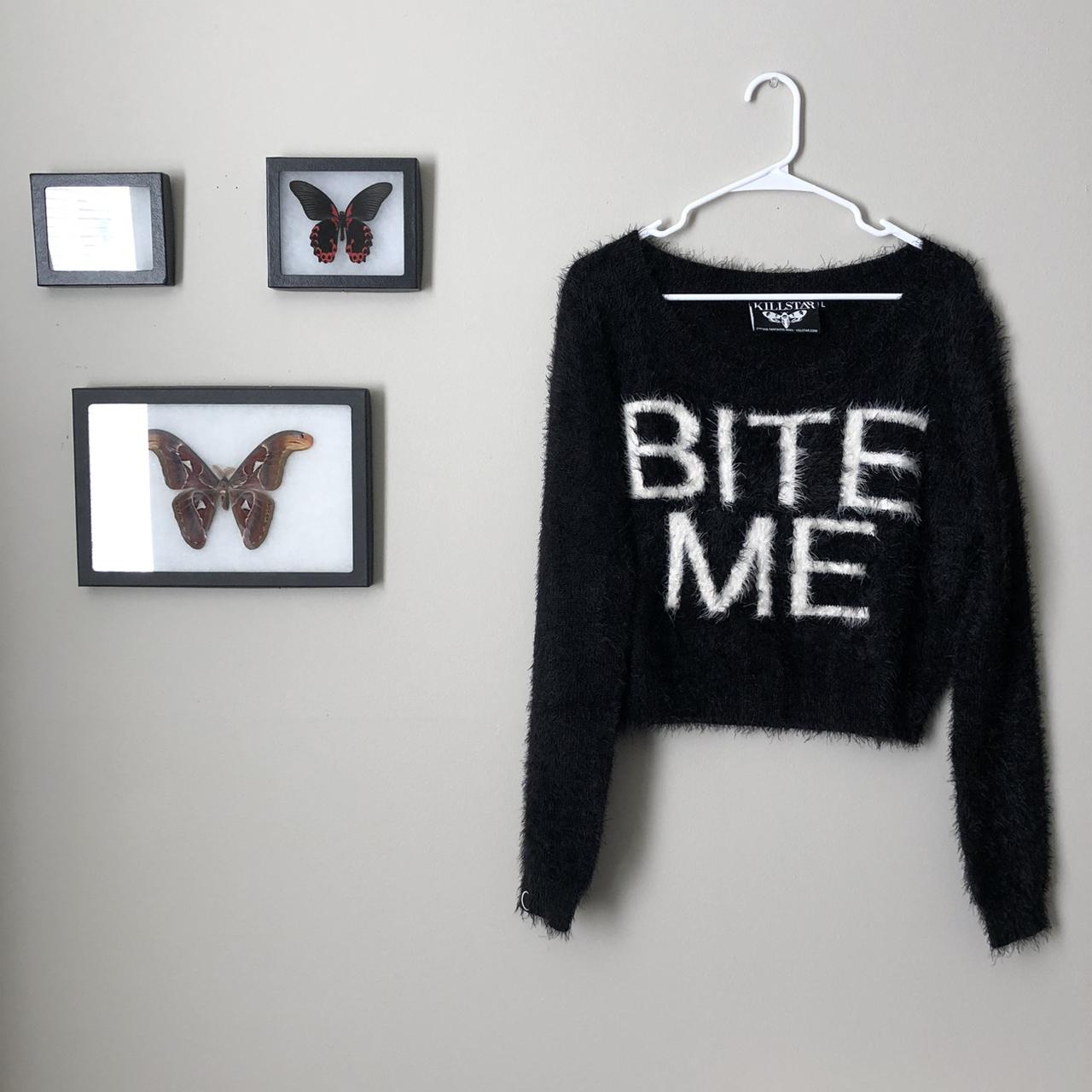 🦇killstar ‘bite Me’ Fuzzy Sweater🦇 I LOVE This... - Depop