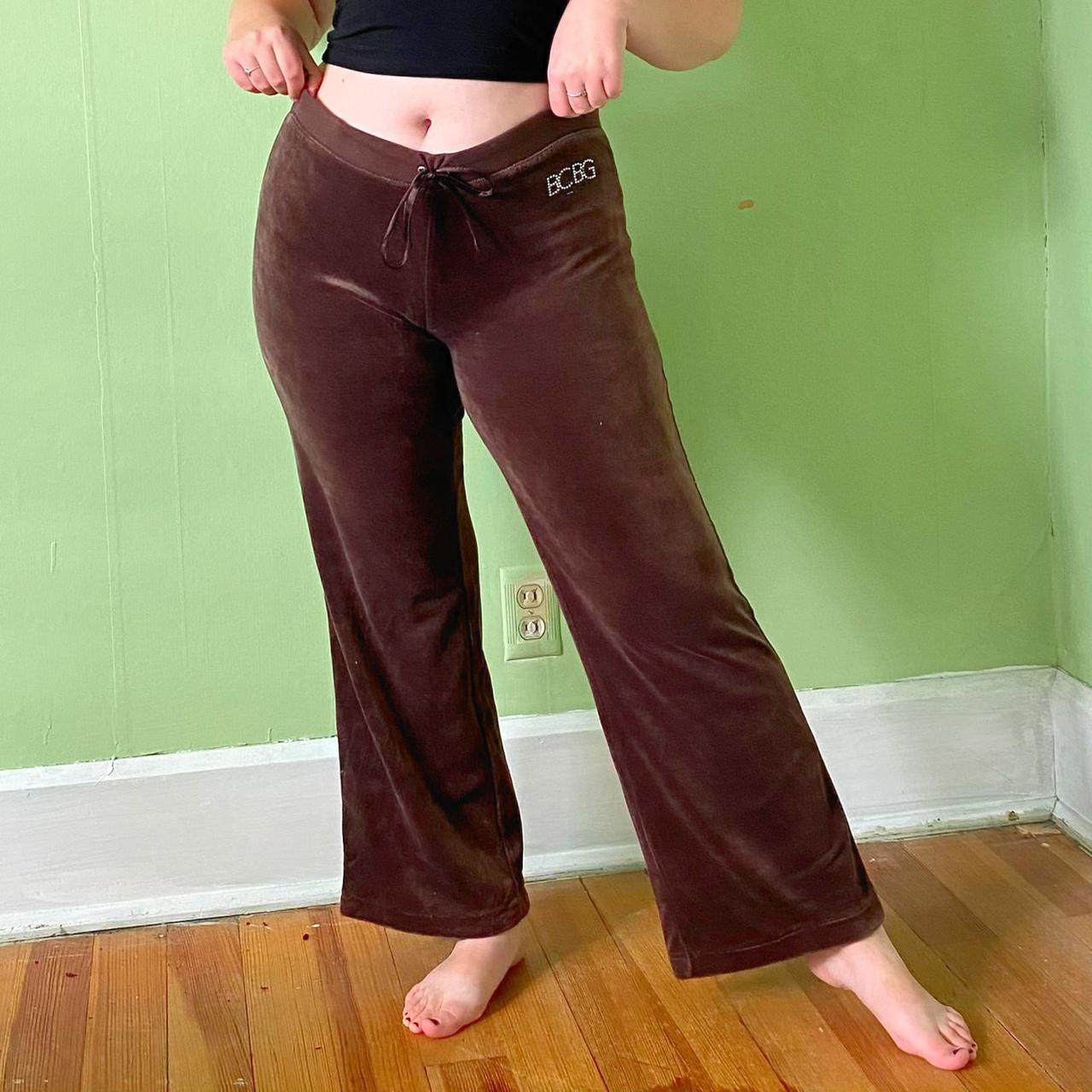 Chocolate Velour Track Pants 🤎 Super soft velour... Depop