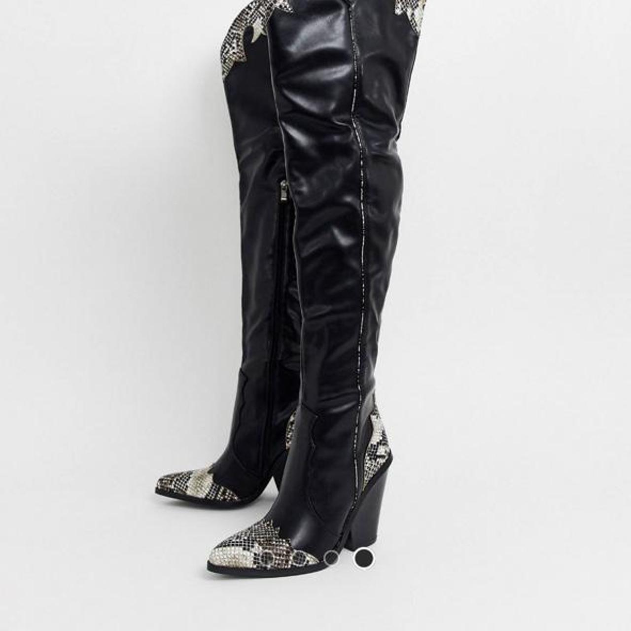 Missguided snake shops boots