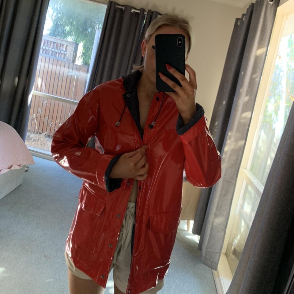 Topshop hot sale red raincoat