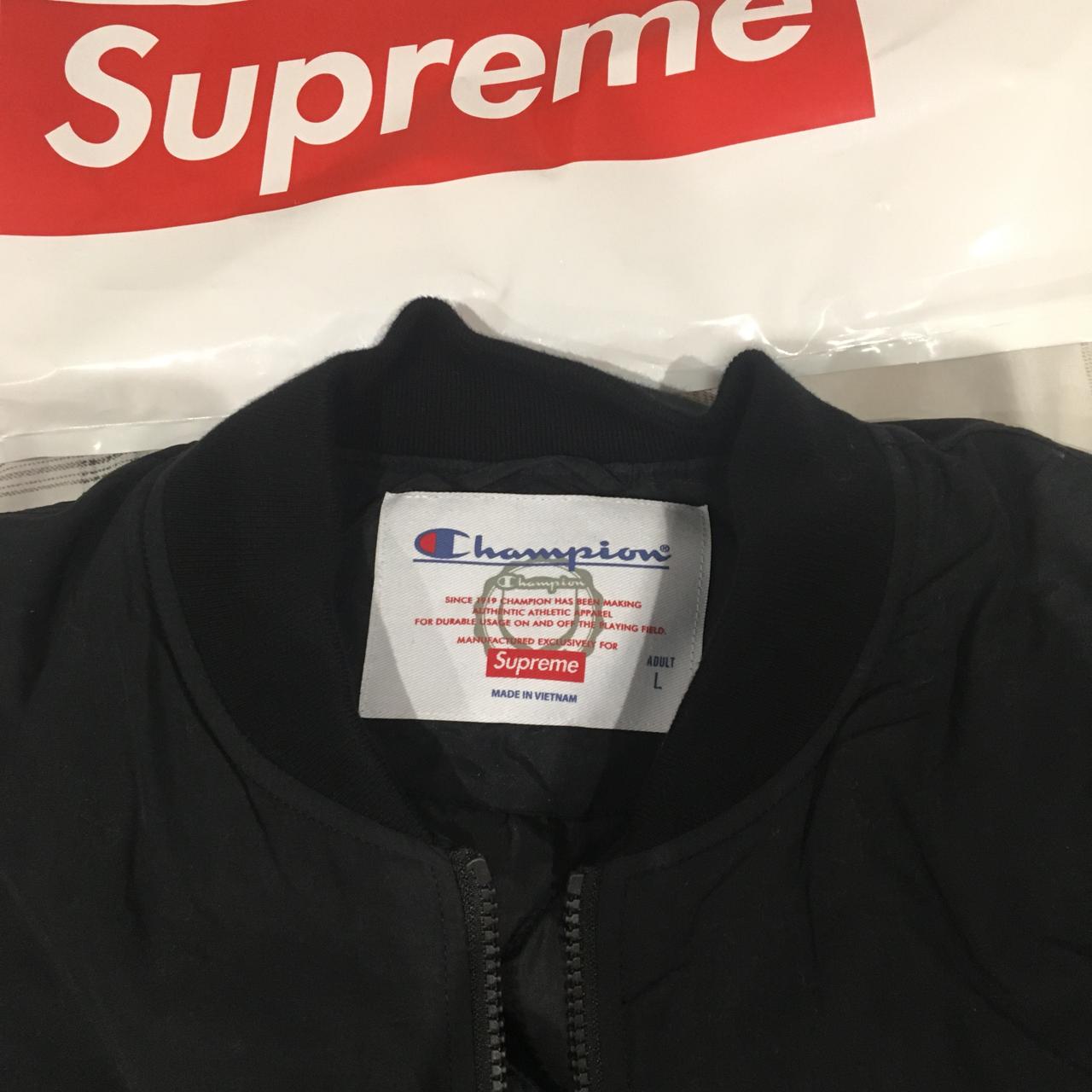 Brand new Black Supreme/Champion Color Blocked... - Depop