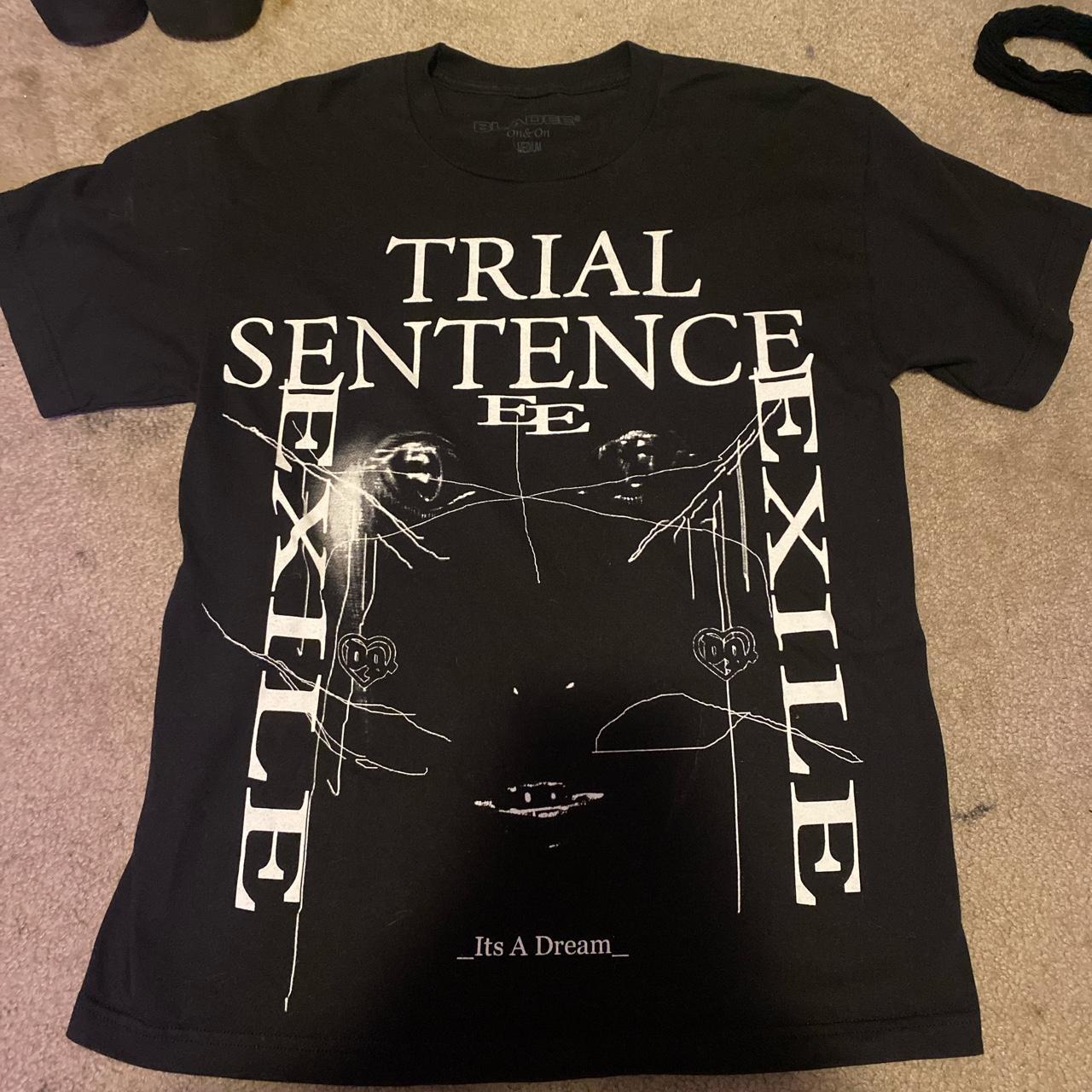 bladee drain trial sentence on&on black graphic tee... Depop
