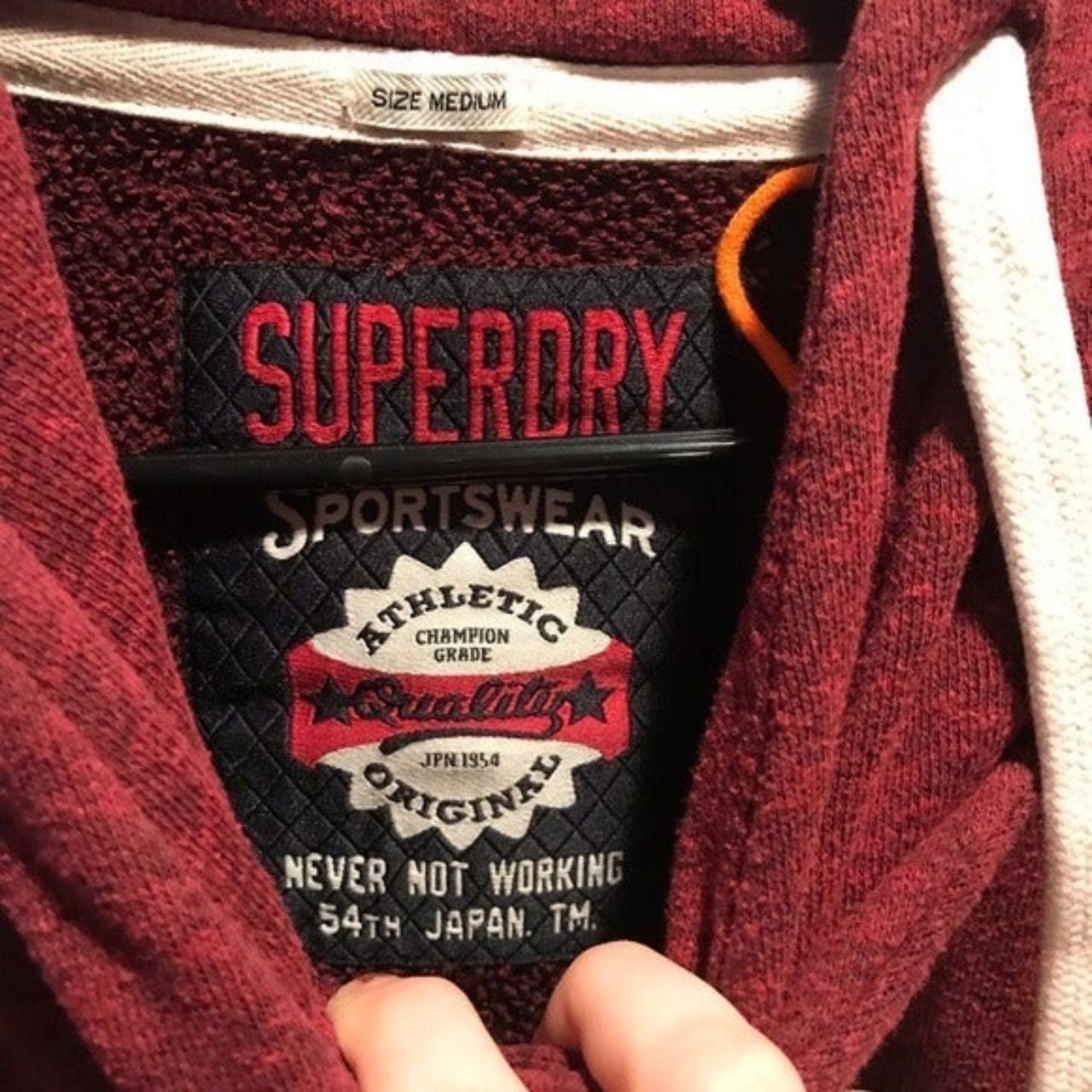 Red Superdry Hoodie Excellent condition. Burgundy... Depop
