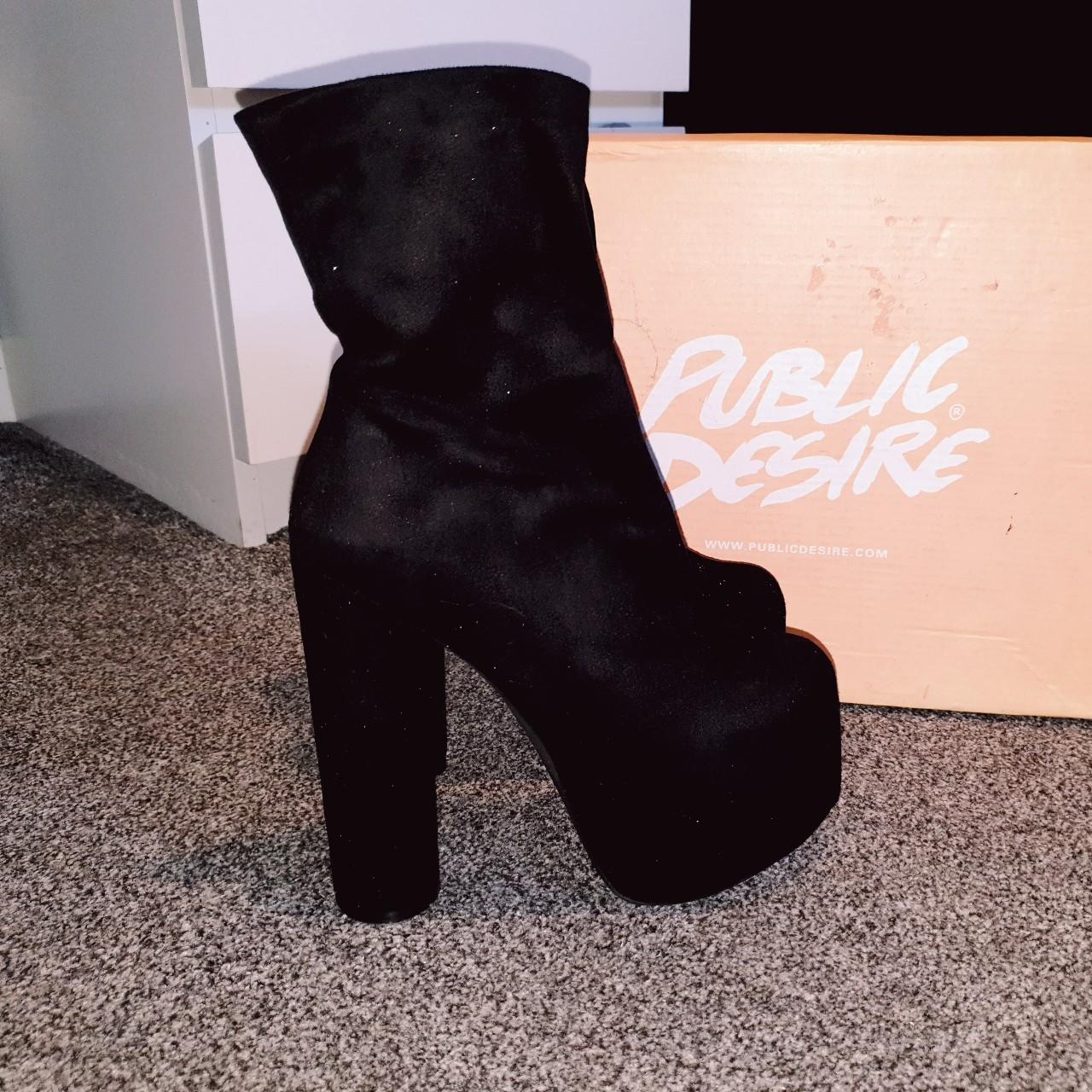 Faux suede platform on sale heels