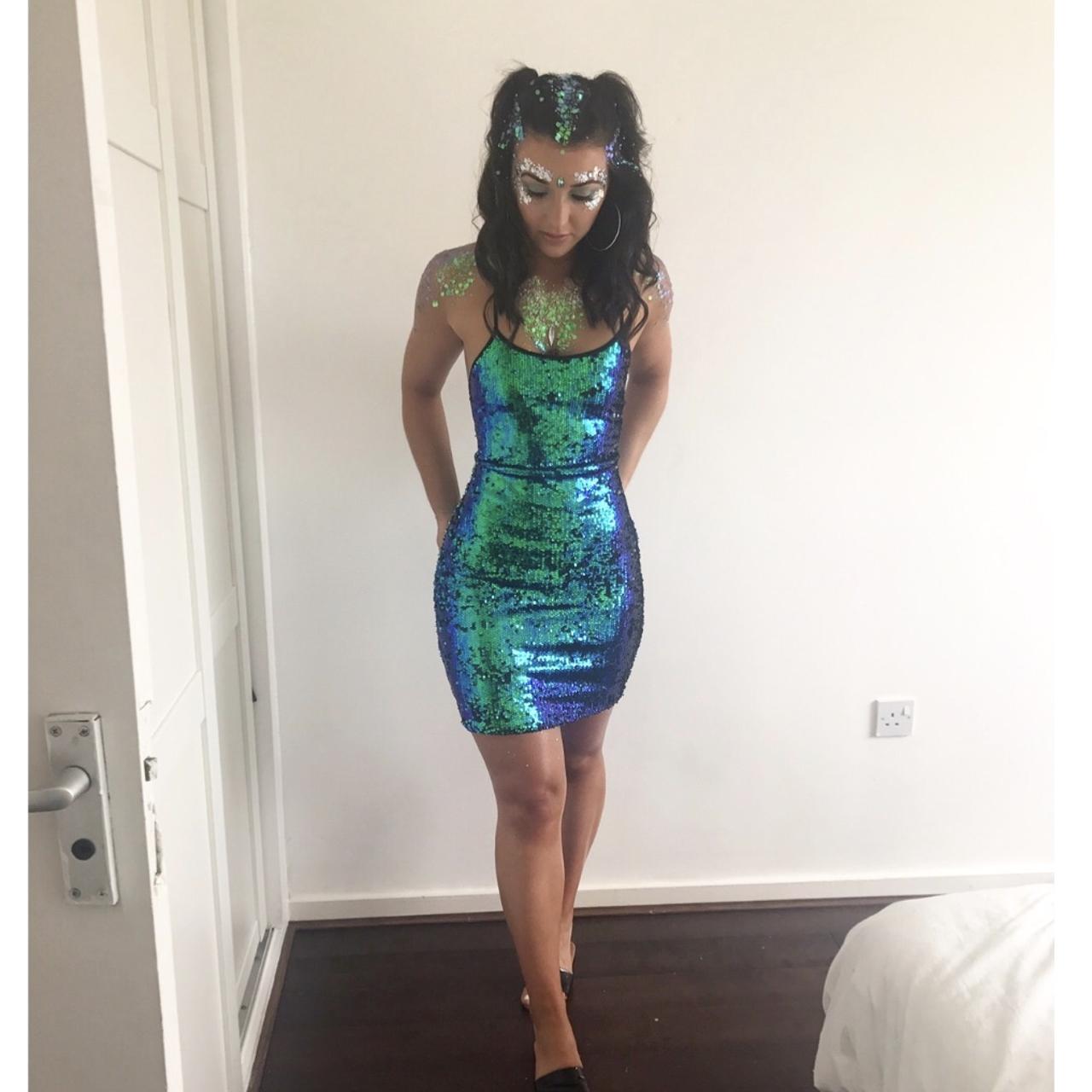Blue/green sequin dress from Pretty ...