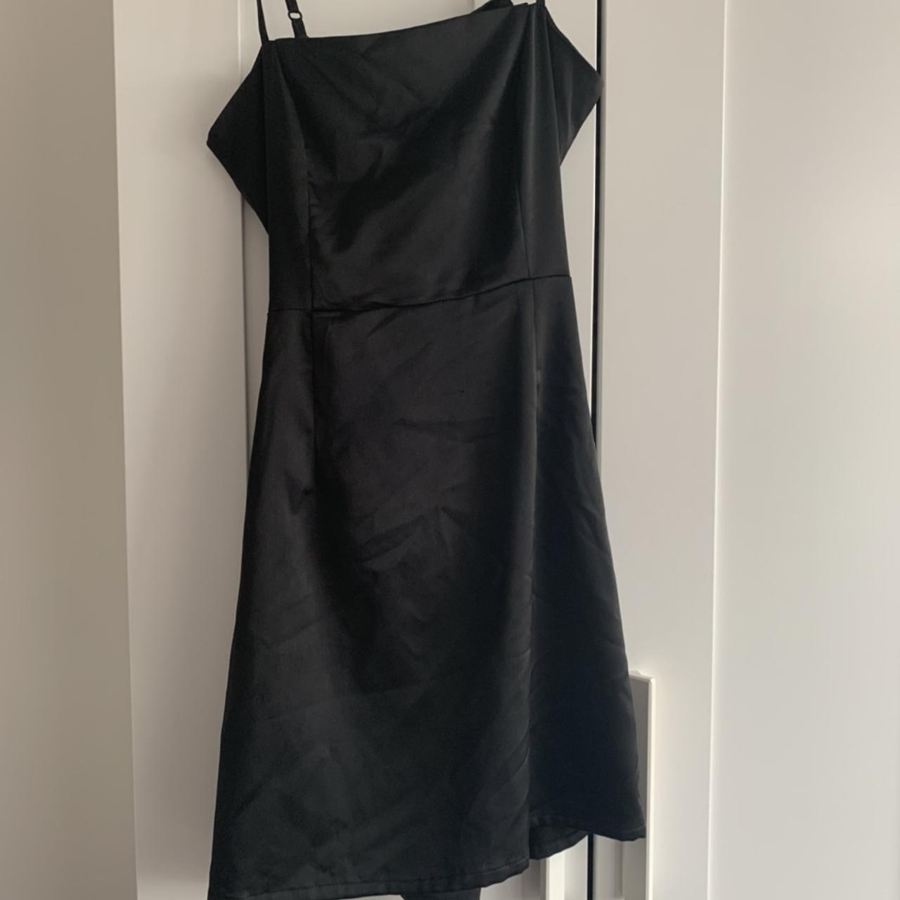 Miss pap black dress with tie back, worn twice size 8 x - Depop