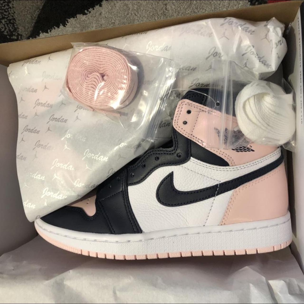 Jordan 1 High Atmosphere Bubblegum 👟Sizes: UK6... - Depop