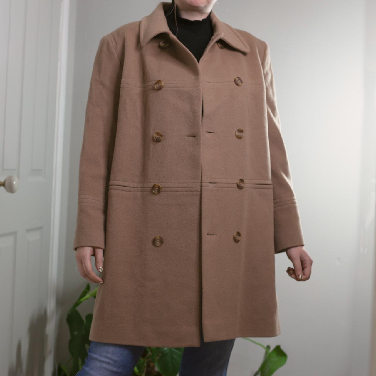 Vintage cashmere blend camel coat. Mid... Depop