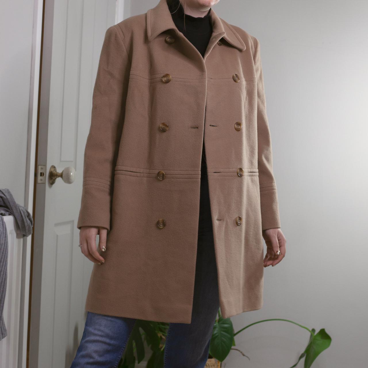 Vintage cashmere blend camel coat. Mid... Depop