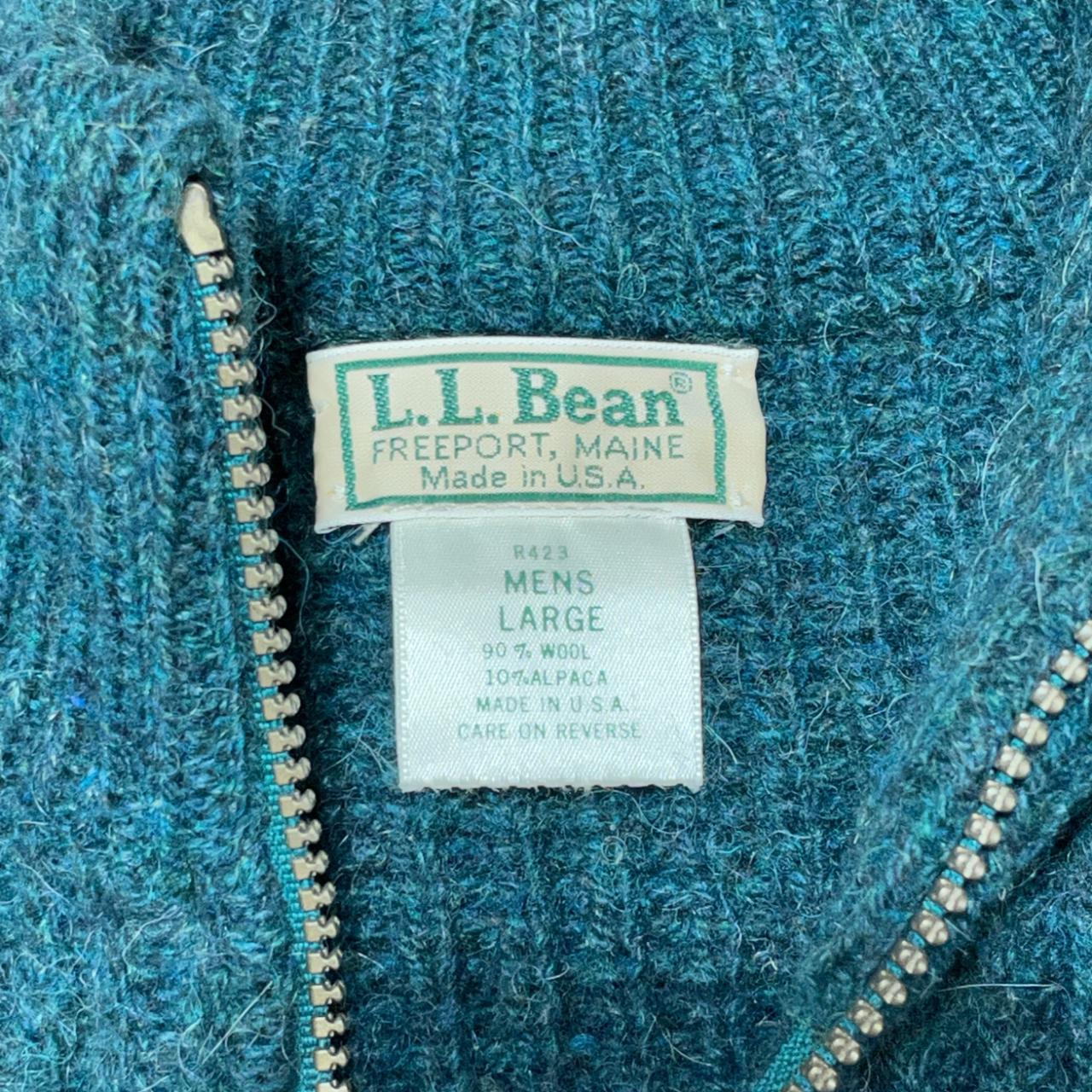 90s Vintage L.L. Bean WOOL ALPACA CARDIGAN Sweater... - Depop