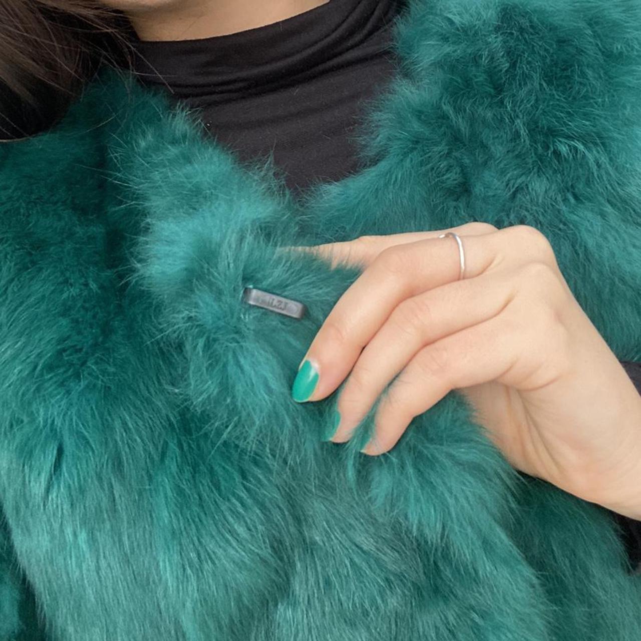 Turquoise on sale fur coat